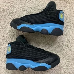 Boys NIKE AIR JORDAN 13 Retro XIII MID Black Blue BASKETBALL Sneakers SHOES 13